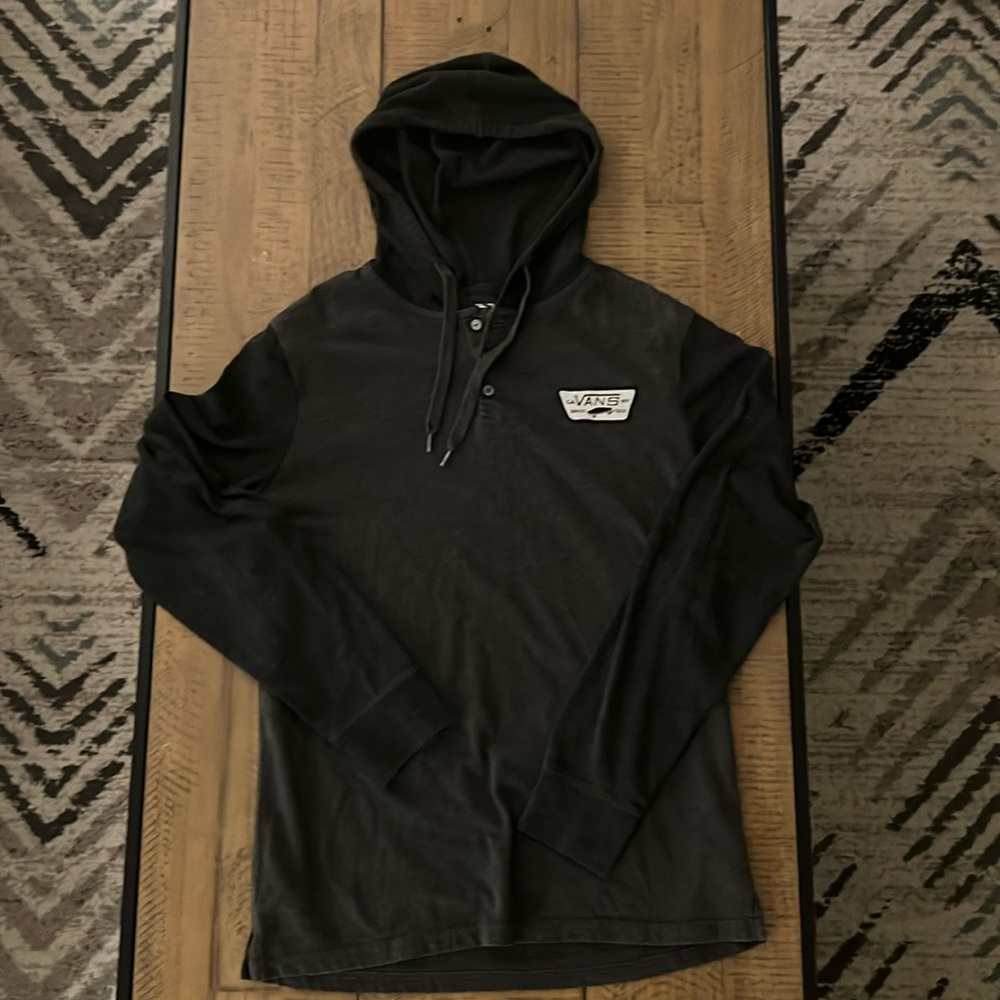 Vintage Vans Off The Wall Light Weight Hoodie - Size Medium